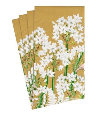 Paperwhites in Gold Guest Towel