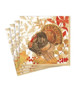 Woodland Turkey Cocktail Napkin