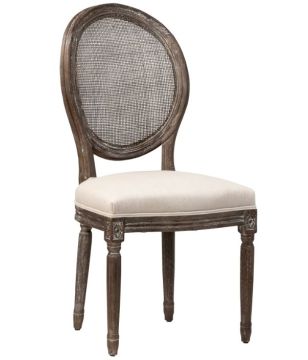 Dark Cane Back Dining Chair