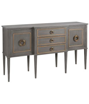 Charcoal Server Gold Accents