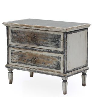 Two Drawer Zinc Top Chest