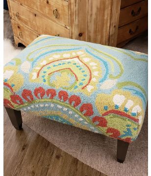 Ottoman in Aqua Namaste