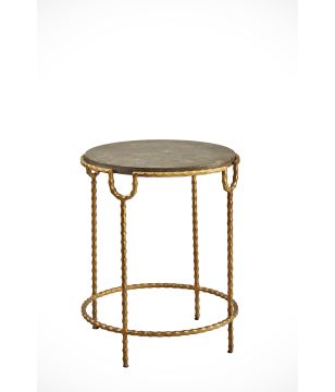 Stone Top Table with Gold Base