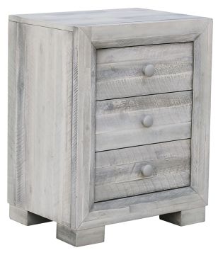 Graywashed Three Drawer Chest