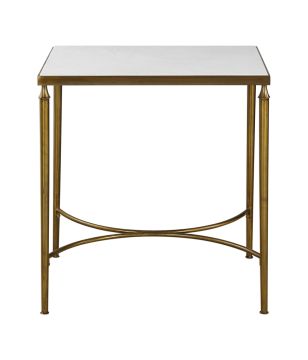 Gilded Iron and Marble Table