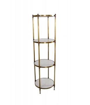 Four Tier Round Marble Shelf