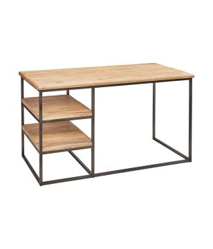 Reclaimed Elm & Metal Desk