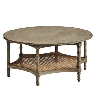 Round Cane Bottom Coffee Table