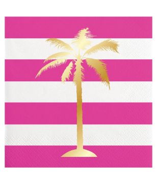 Palm Tree Foil Napkins