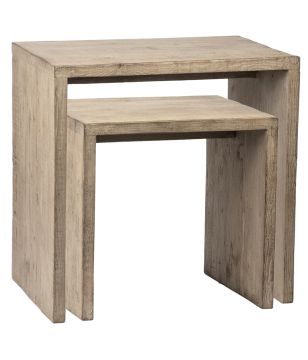 Wood Waterfall Nesting Tables