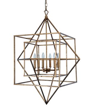 Large Antique Iron Chandelier