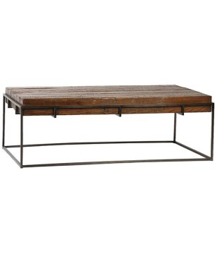 Iron and Wood Coffee Table