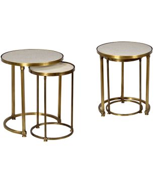 SET of Two Gold Nesting Tables