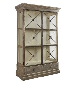 82" Glass Door Bookcase