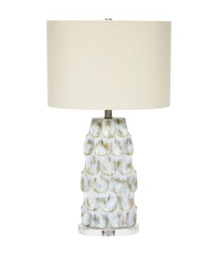 Gold Gray Washed Textured Lamp