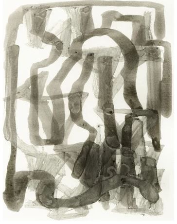 Gray Abstract Line Art