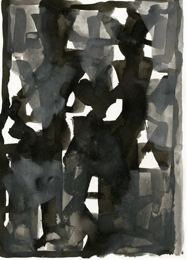 Abstract Black and Gray Print