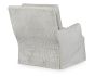 Silver Skirted Swivel Chair