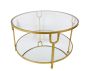 Small Gold Round Coffee Table