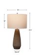 Crackle Taupe Ceramic Lamp
