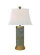 Jade and Brass Lamp