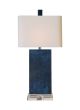 Blue Jade and Crystal Base Lamp