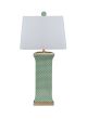 Green Scale Column Vase Lamp