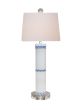 Blue & White Trim Jade Lamp