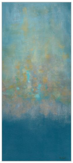 Blue Abstract Art with Gold 3