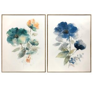 Floral Painting w/ Silver Foil