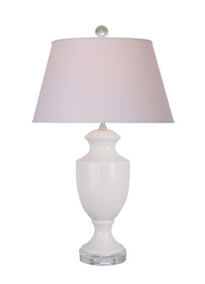White Vase Lamp Acrylic Base