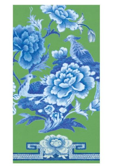 Green & Blue Plate Guest Towel