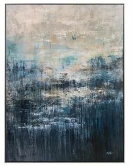 Blue Falls Abstract Art