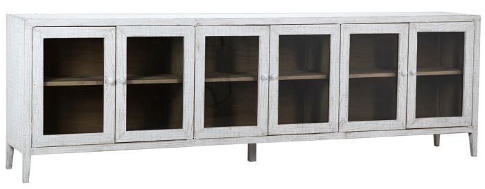 Six Door Sideboard with Glass
