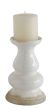 White Stoneware Candlestick