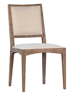 Linen Square Back Dining Chair