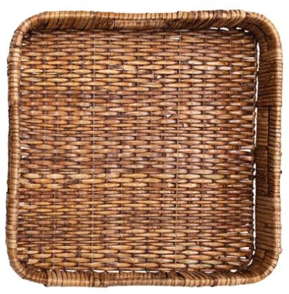 Large Handwoven Rattan Tray