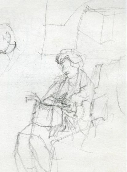 Woman Reading Sketch