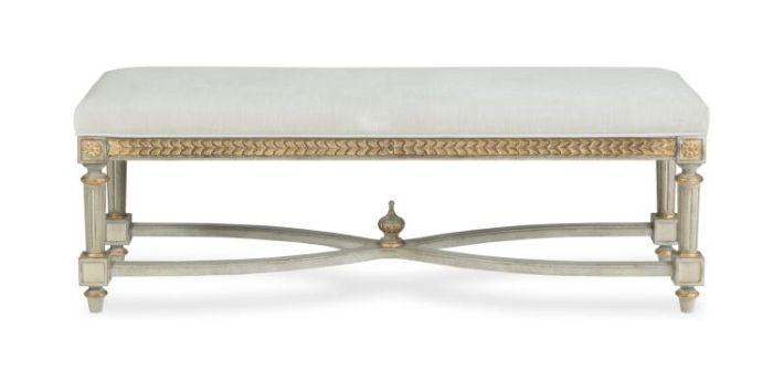Cream Upholstered Bench