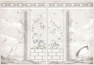 Greco-Roman Aviary Diptych
