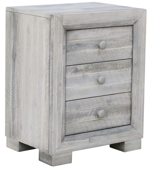 Graywashed Three Drawer Chest