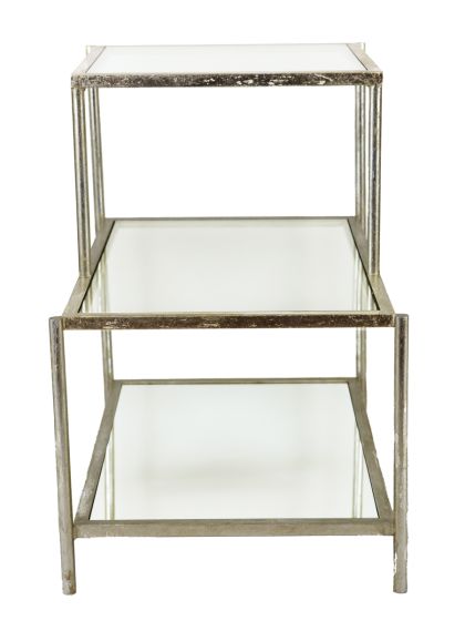 Silver Three Step Side Table