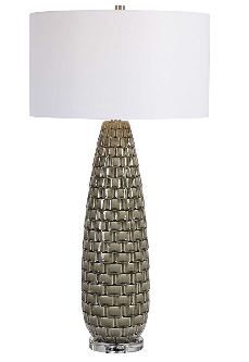 Charcoal Gray Tile Design Lamp