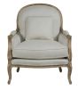 Wood Frame Chair & Ottoman