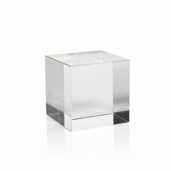 Large Crystal Glass Cube