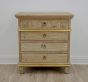 4 Drawer Natural Side Table