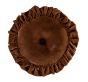 Copper Ruffled Velvet Pillow