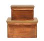 Small Copper Box with Wood Lid