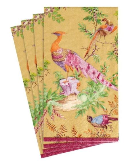 Chelsea Birds Gold Guest Towel