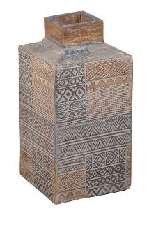Medium Tribal Carved Vase